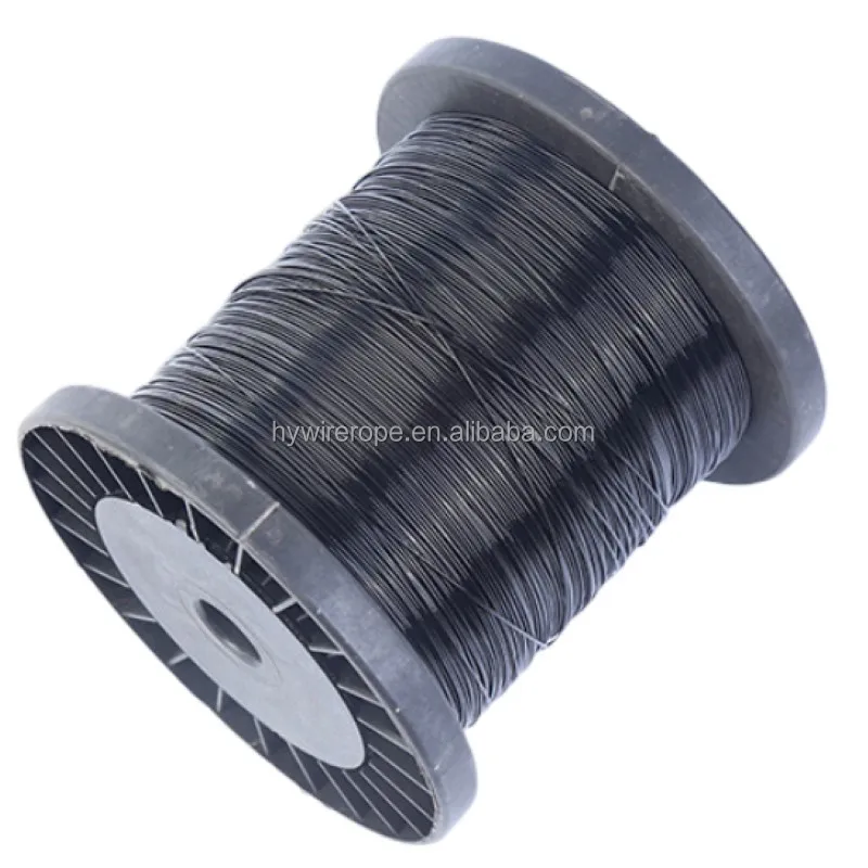Black 7x19 4mm to 6mm TPU coated galvanized steel wire rope gym cable for protect the pulley from the gym