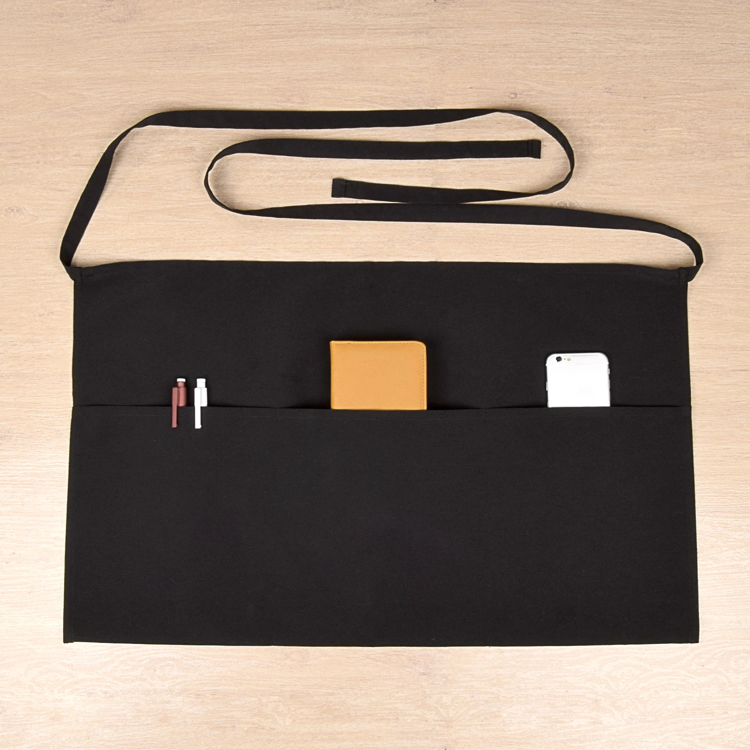 Hot Selling Ready Stock Men Women White Waist Aprons with Pockets
