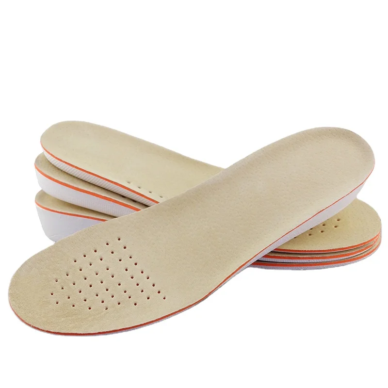 Custom Label EVA Breathable Sweat-Absorbing Sports Insoles High Elastic Soy Fiber Insoles Invisible Height Increasing Insoles
