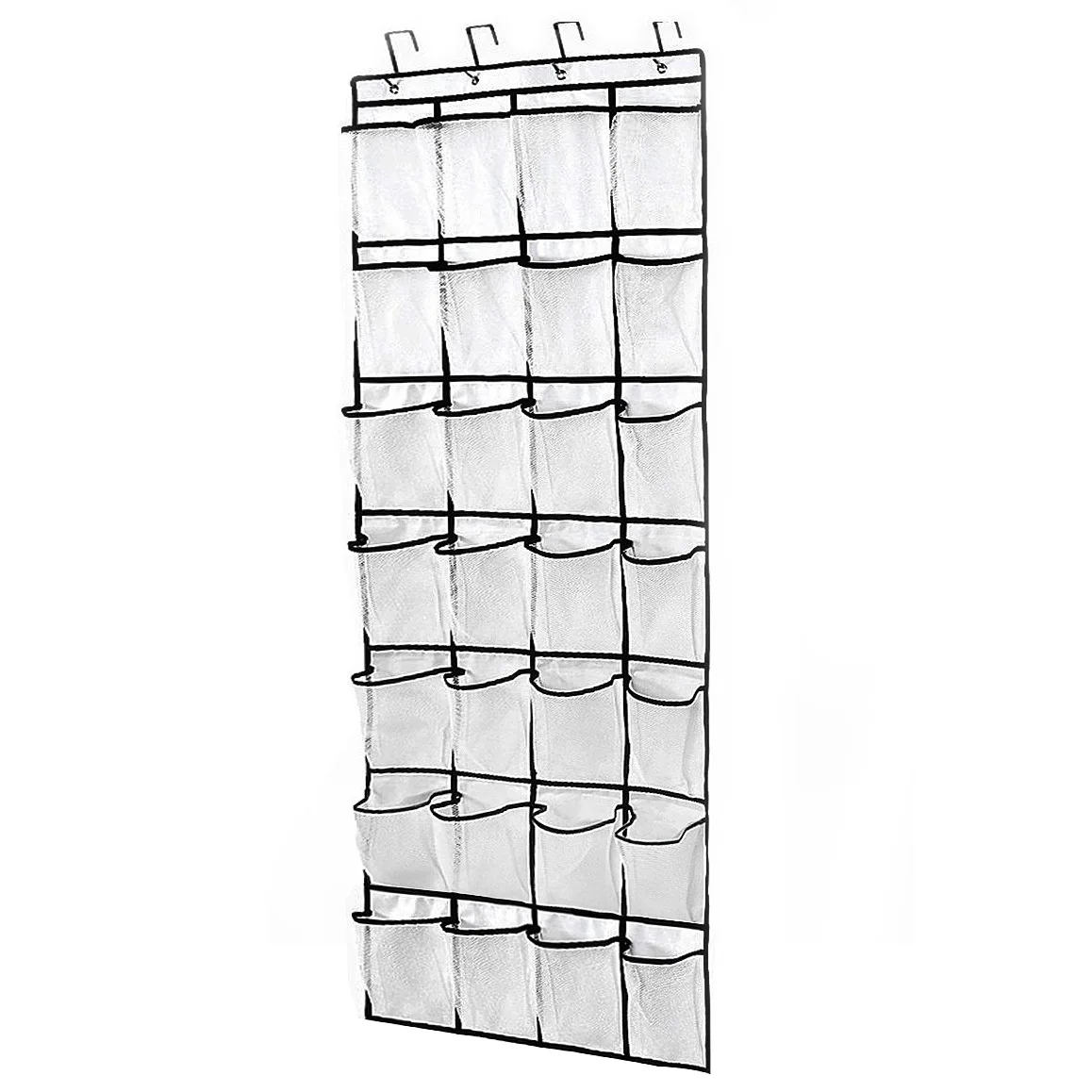 Держатель для обуви на 24 кармана, органайзер для обуви, вешалка для обуви, органайзер для хранения, прозрачная подвесная сумка для хранения