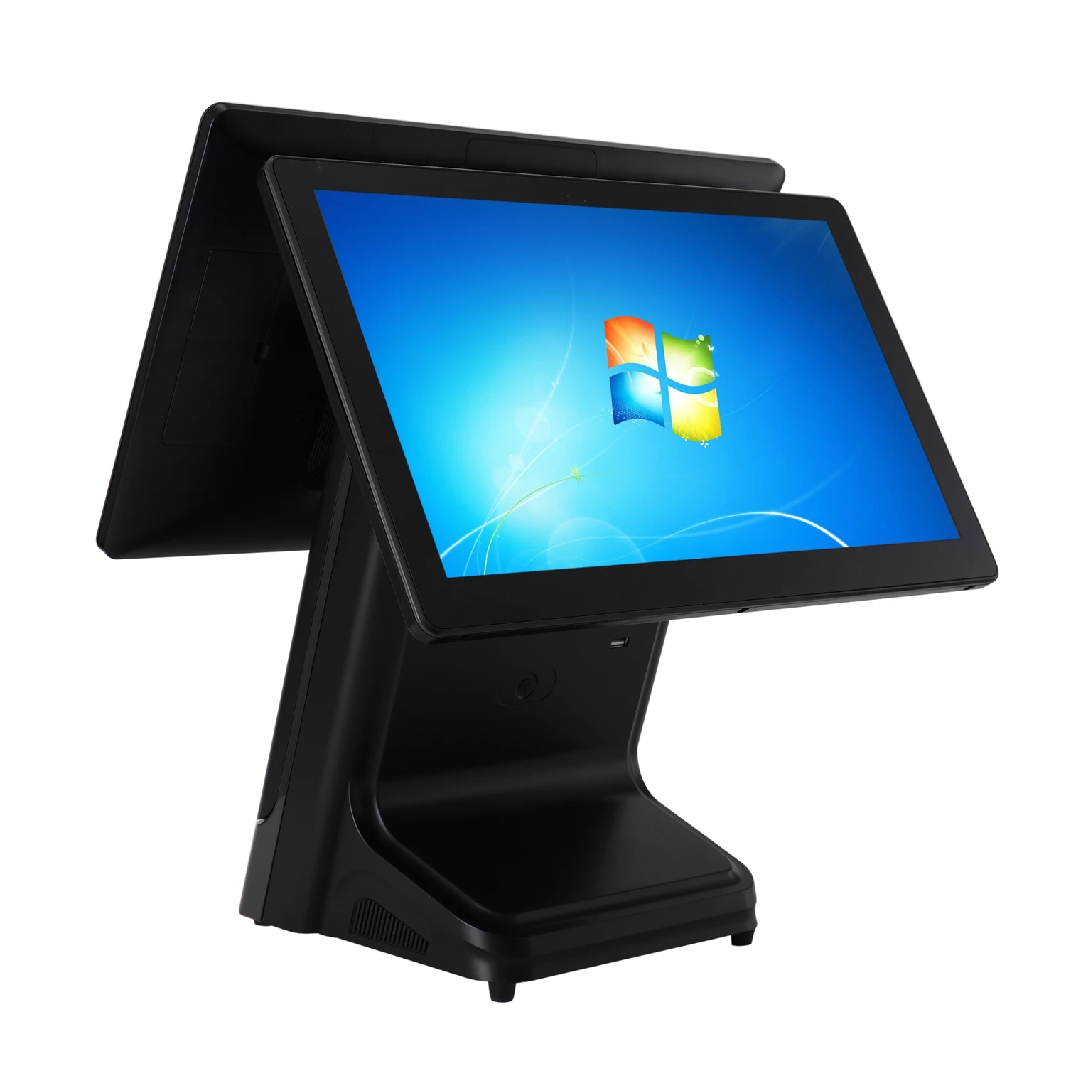 Cash Register Pos System 15.6inch+13.3inch Touch Dual screen Pos billing machine With EXternal 58/80mm Printer