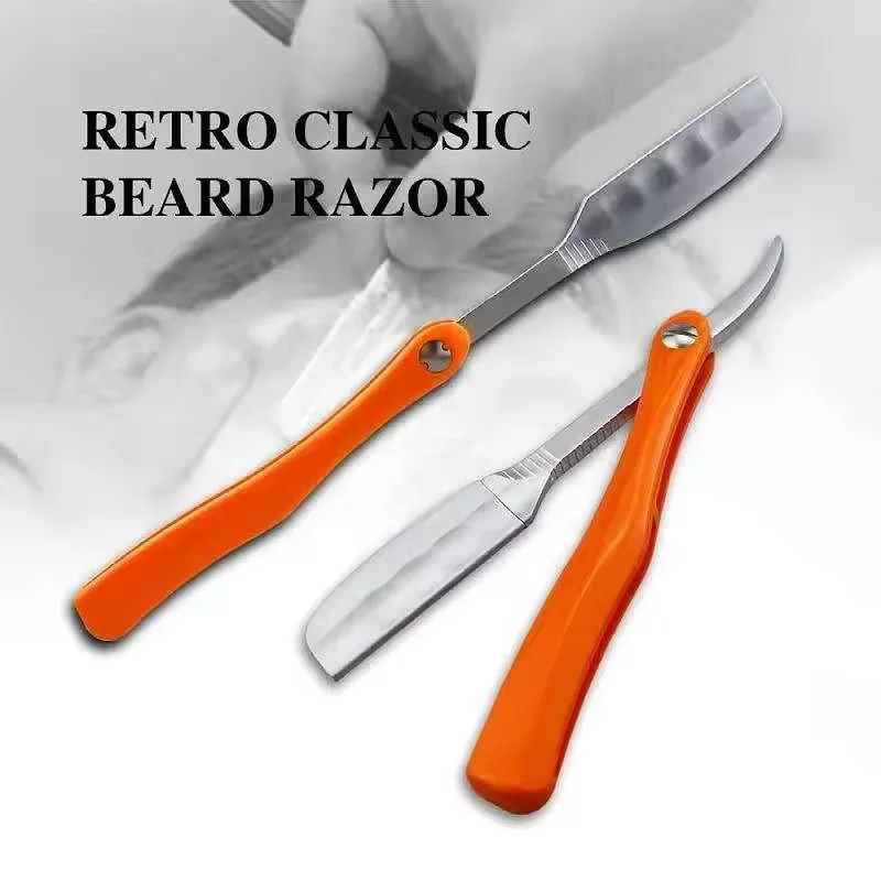 Professional Folding Handle Salon Tools Hair Cutter Straight Holder Single Blade Shaving Barber Razor