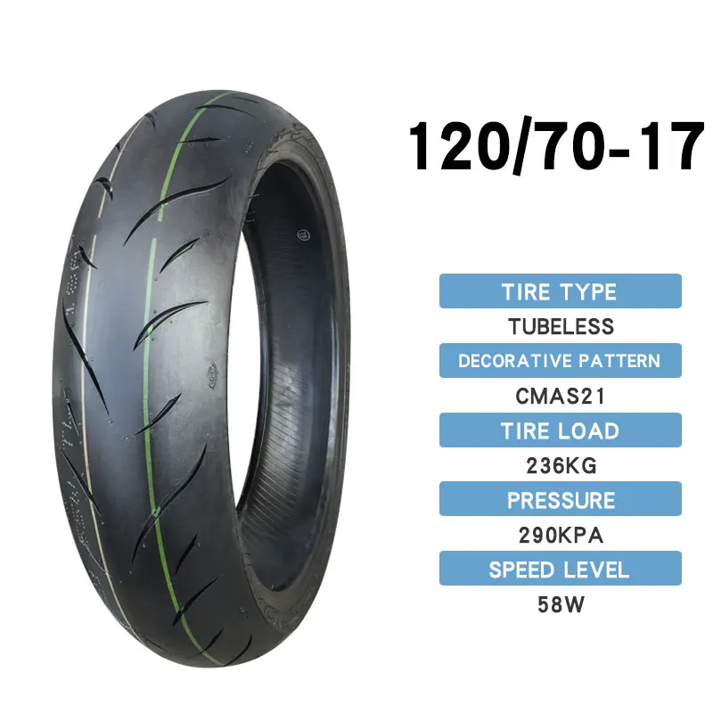 
120/70-17 CM615 TUBELESS Semi hot melt Good Quality llanta de moto wholesaler Motocross Tyre 