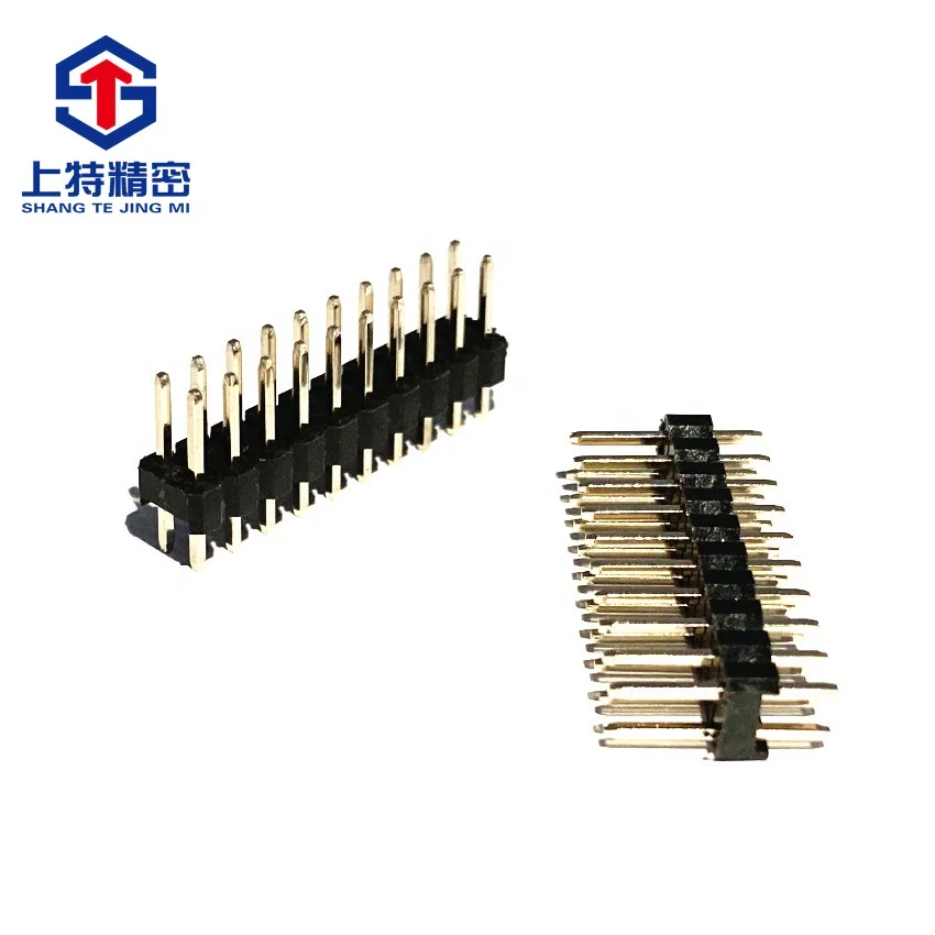 Factory Single Double Row 2.54mm PH 2X10P 13MM H Pin Header Female Header Connector