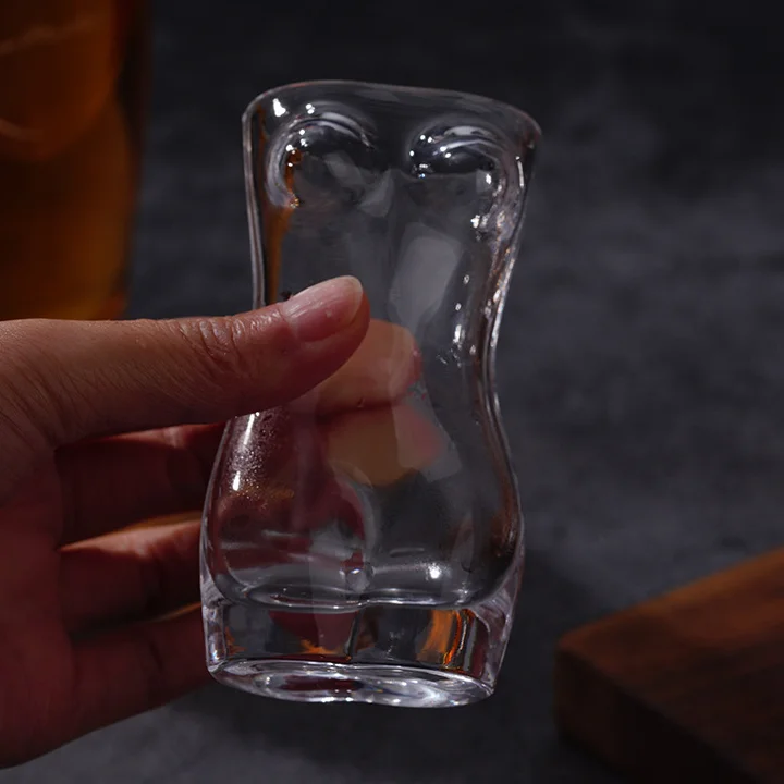 Customized 2oz beer whisky vodka  glass cup Bikini Shot Glass