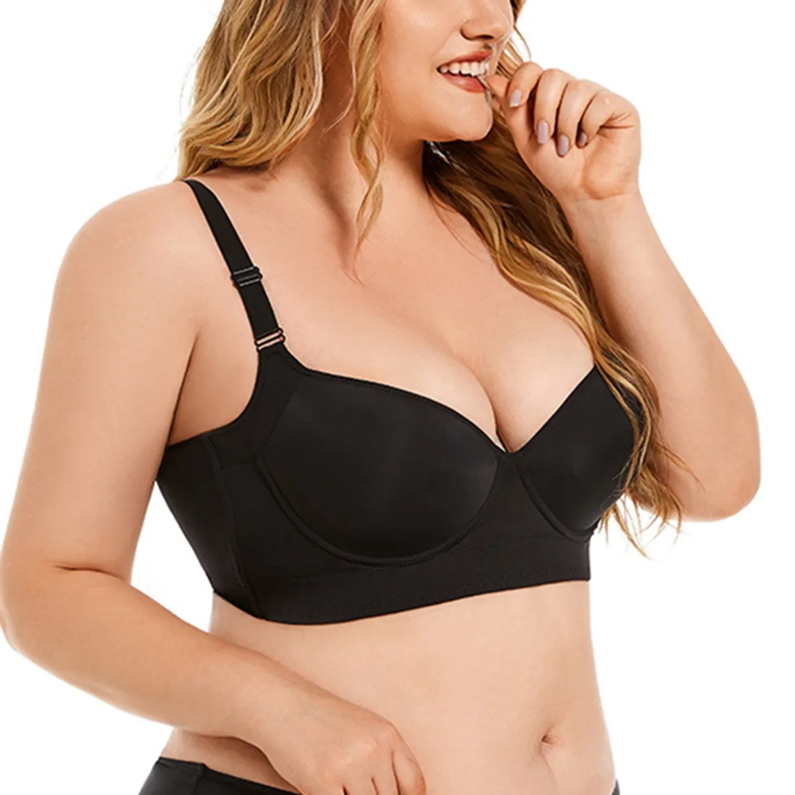 ZGBROTHERS 2024 Fashion Sports Large Big Cup Plus Size Bras for Women Full Back Coverage