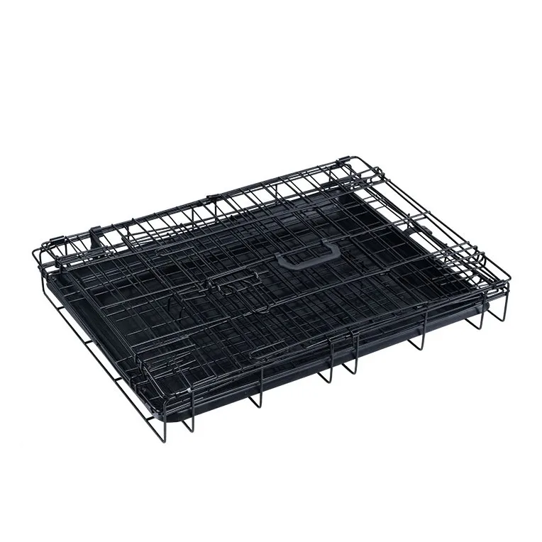 S M L XL XXL Steel Wires  Pet Dog  Cat Cage Metal Dog Crate Wholesale