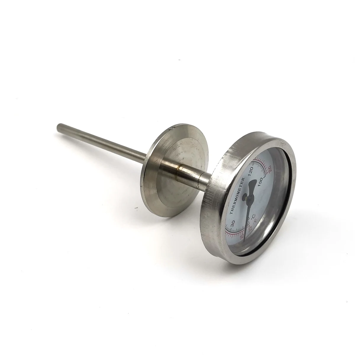 Stainless Steel Vertical Type Temperature Gauge Bimetal Thermometer bottom entry and back entry