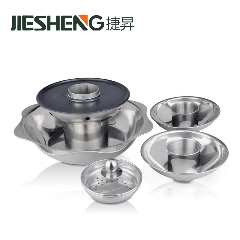 
Factory Table Multi Layers Steam Hot Pot Monstick Bbq Grill Stainless Steel Steamboat Pot 