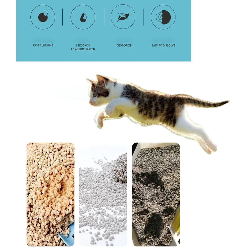 Wholesale Factory OEM ODM Raw Material Cat Litter Tofu Soya Space Cat Litter Sand