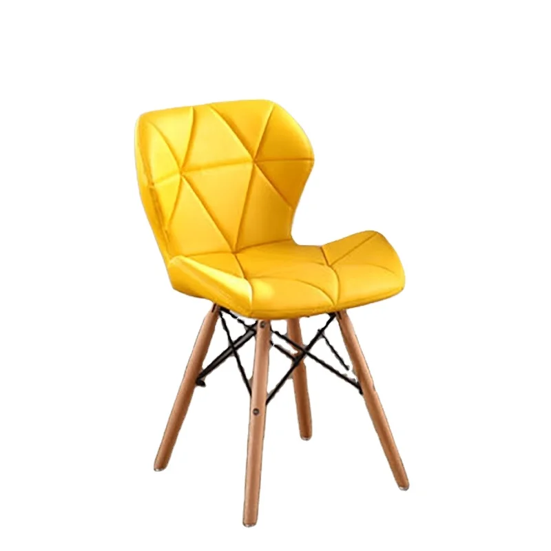 Fashion Cafe Modern Dinning Chairs Wood, Nordic Leather Restaurant Dinning Chairs Luxury Chaise