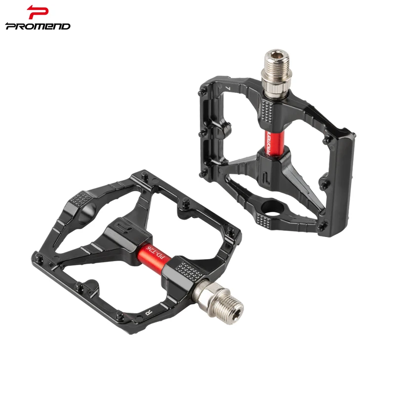 PROMEND T26 Double Sleeve Bicycle Pedal Anti-Skid Aluminum Alloy for Mountain Road DU Peilin Bearing for both Road Race Bike Use