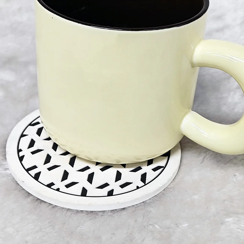 Wholesale Promotion Custom round Soft PVC Car Cup Holder Tea Coaster Classic Style for Coffee and Customizable
