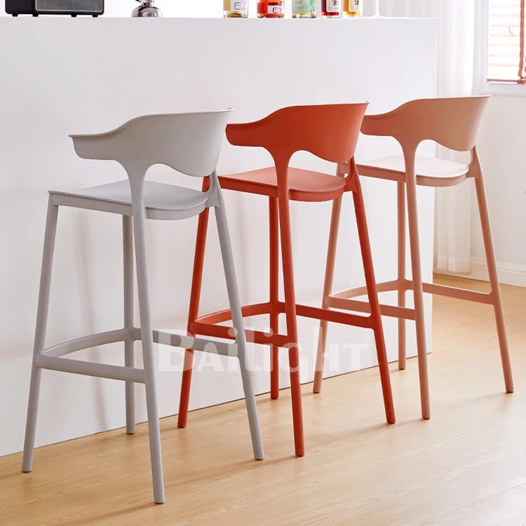 bar restaurant furniture counter nordic simple outdoor plastic stool chairs