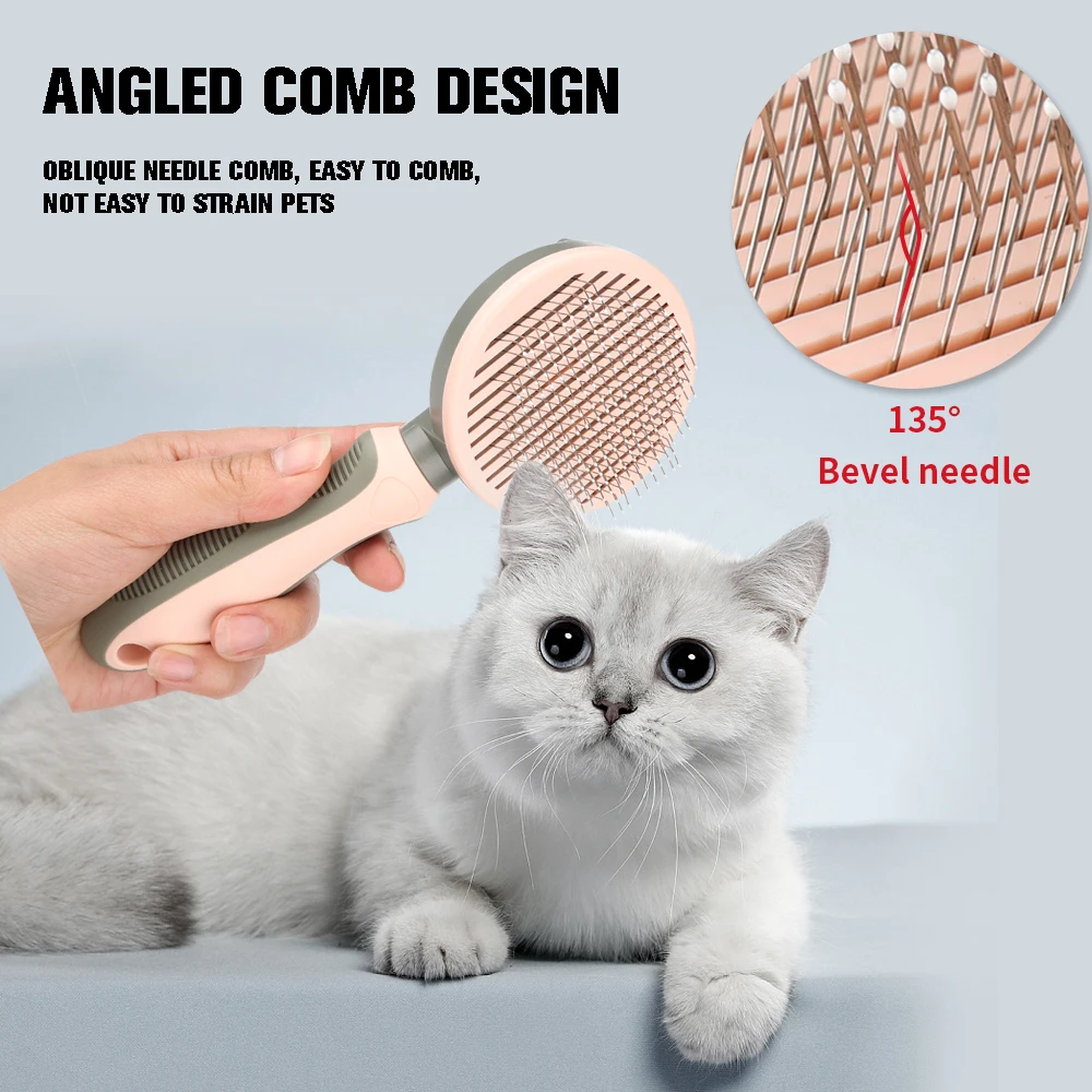 Pet Supplies Self Cleaning Dog Brush Pet Hair Remover Grooming Slicker Brush With Sticky Beads Cat Brush