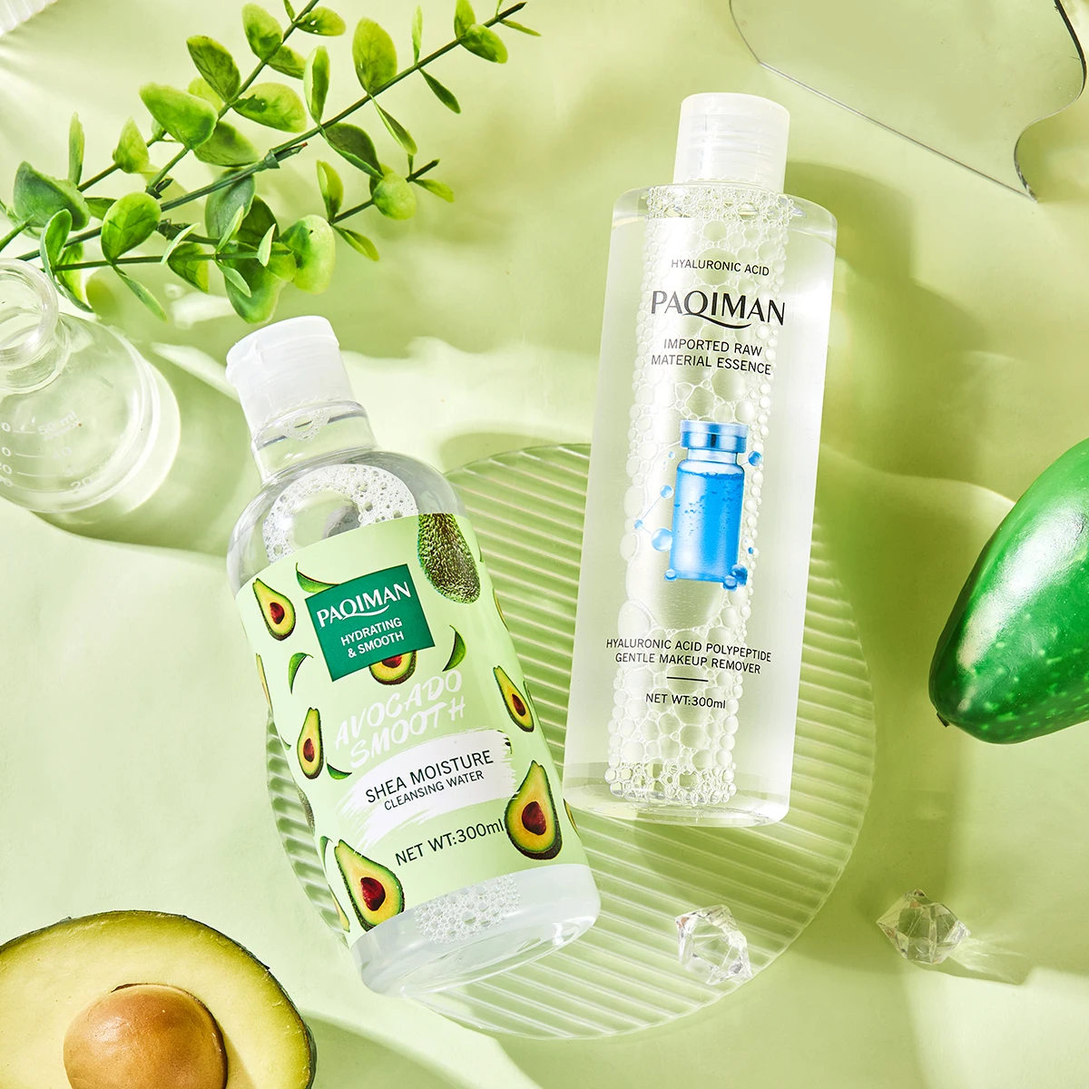 Makeup remover liquid  hyaluronic acid water private label nature face lip eye makeup micellar cleanser water