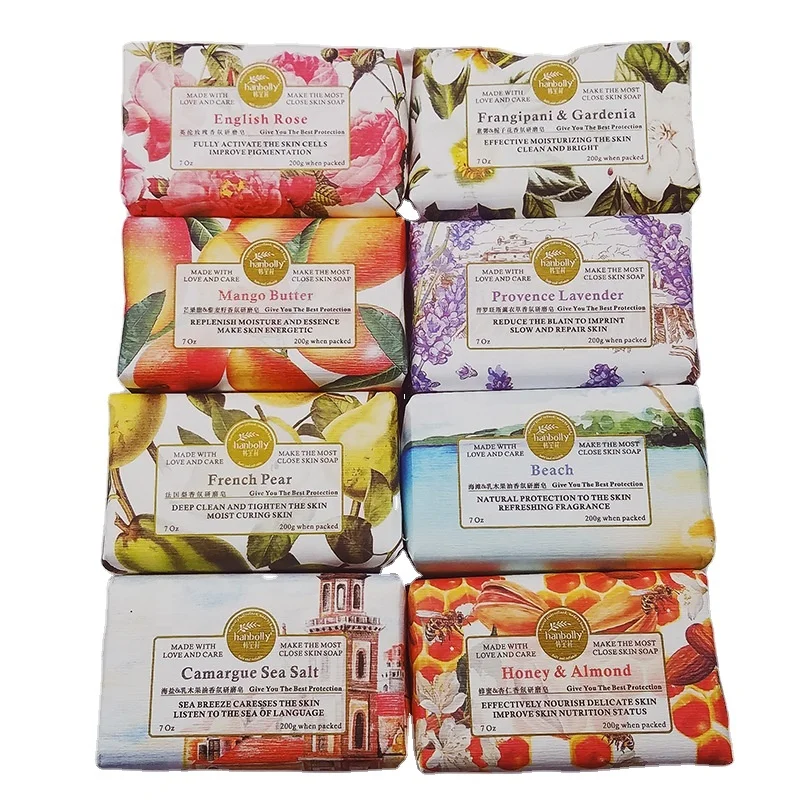 French fragrance grinding hand soap gift box with Handmade Solid Color Package soap factory negotiable price