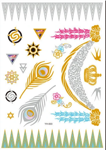Eco-friendly temporary tattoo sticker with full color