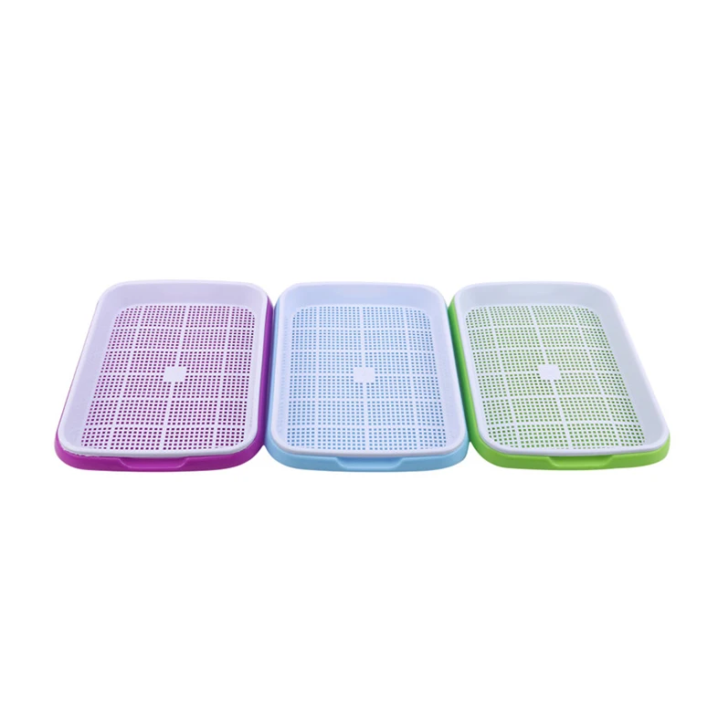 Cheap price durable reusable plastic seedling  planting tray gmicrogrreen tray ermination tray