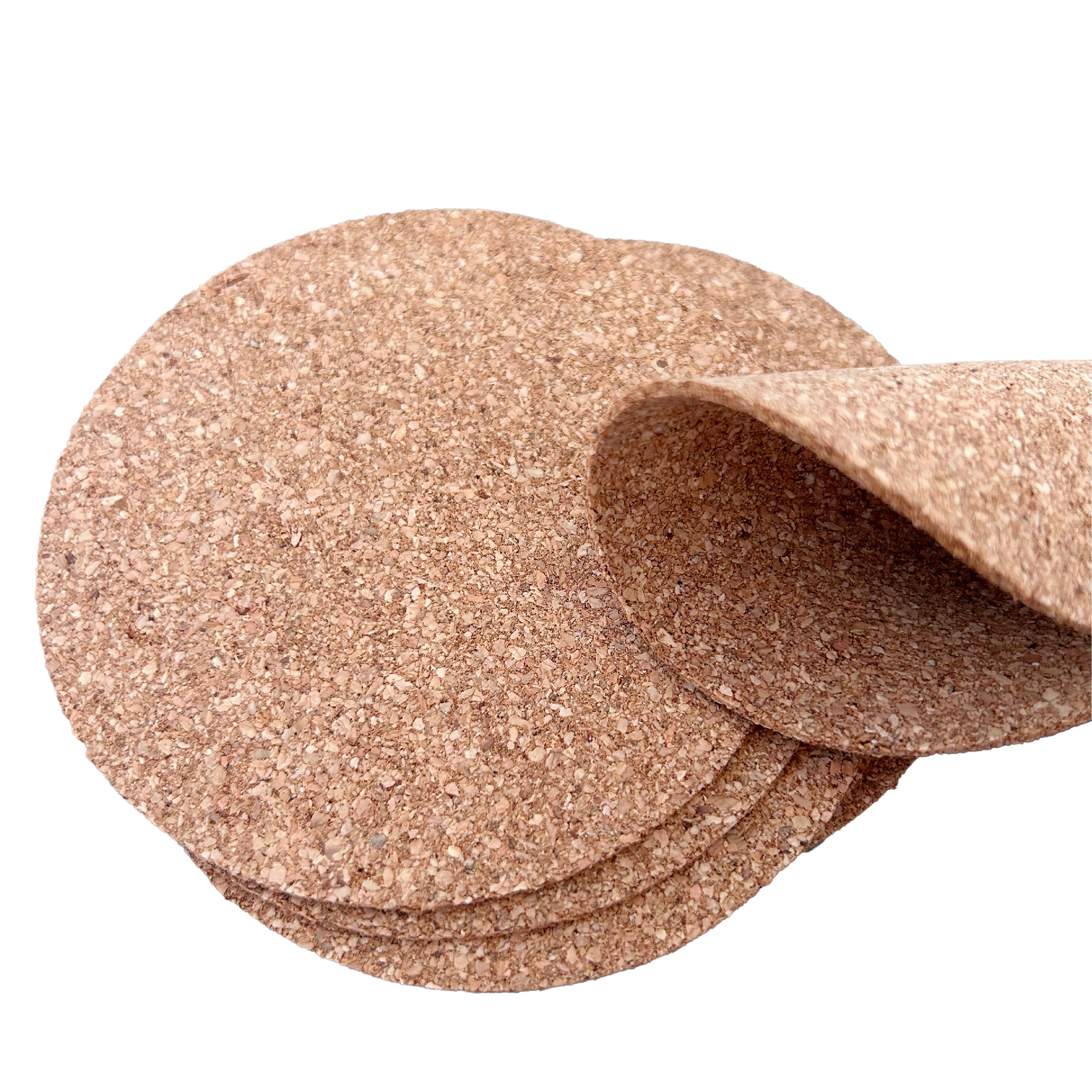 Eco Friendly Absorbent Cork Plant Mats, Cork Plant Coasters for House Plants Cork Coaster
