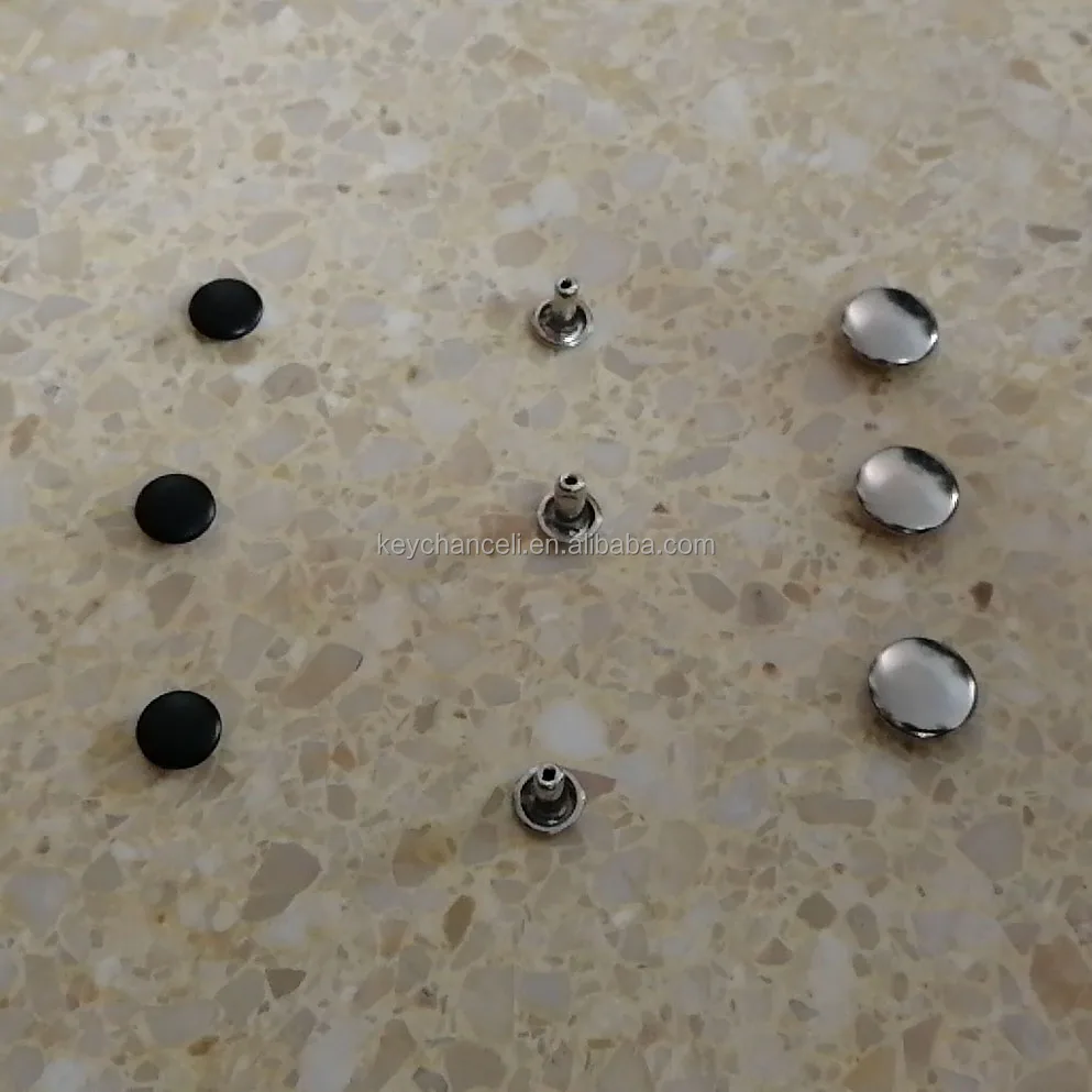 customized silver nickel black paint document folder fastener round head metal rivet