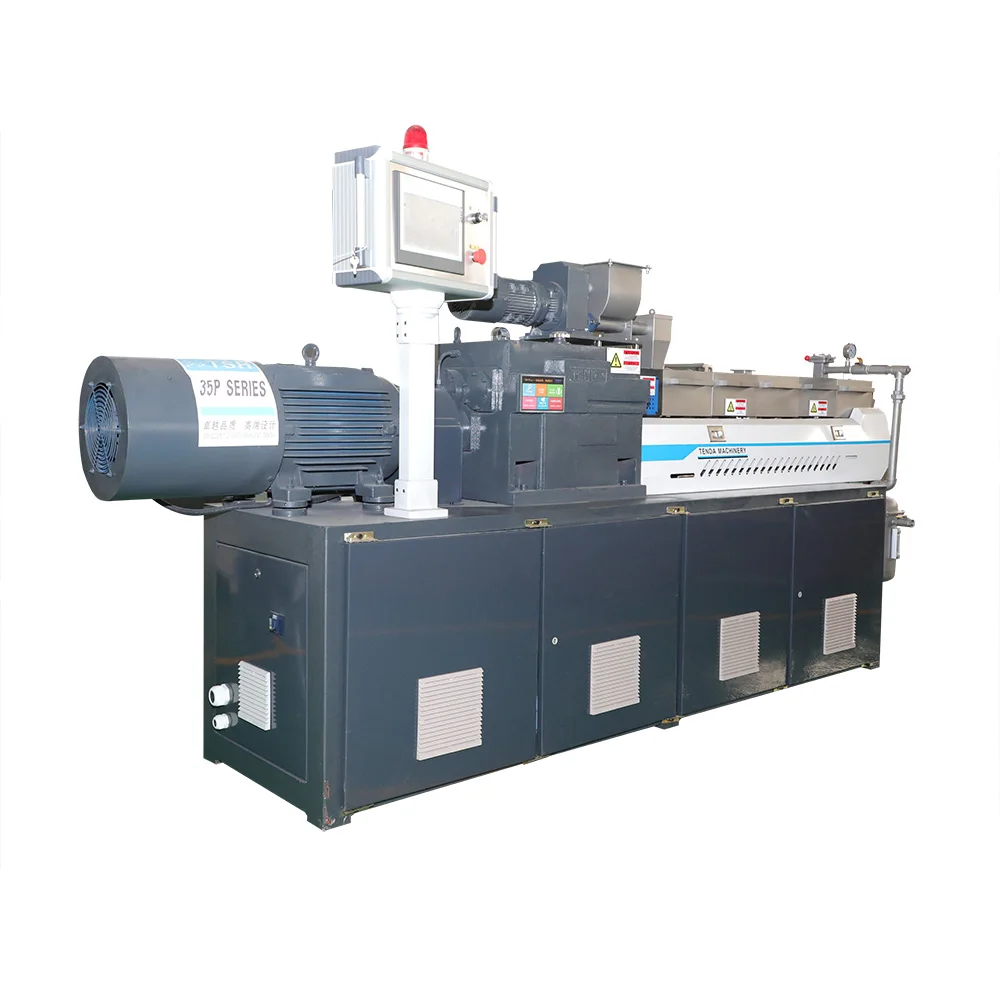 Twin screw lab extruder PA EPDA LLDP PP for granules pelleting