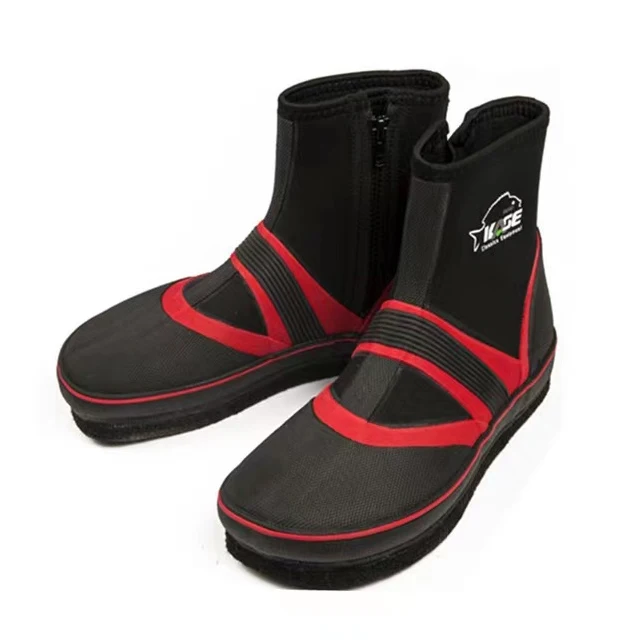 Felt soled neoprene thigh tube rock fishing rain shoes non slip waterproof sea fishing boots  rubber shoes Felt Sole Suit