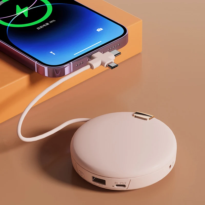 Mini Portable USB Rechargeable Smart Warmer Heater With Fill Lighting Makeup Mirror Power Bank For Hand Winter Home Travel Girl