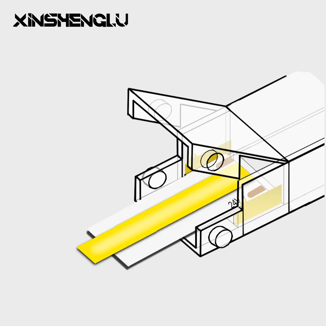 Seamless LED Strip Connector For SMD COB LED Strip 5mm 8mm 10mm PCB Solder-Free Connector With Terminal Wire Customized Color