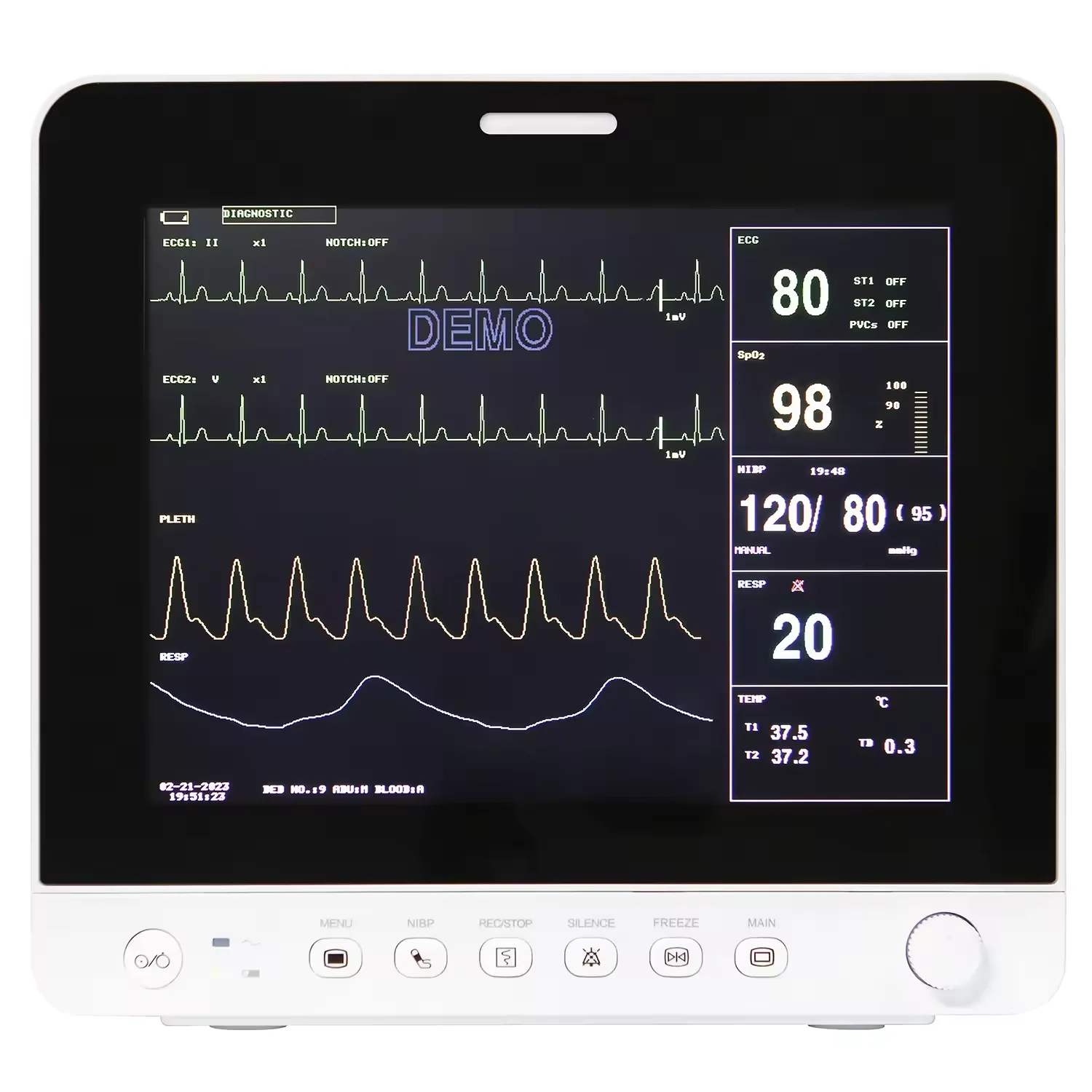 Hospital Multi Parameter patient monitor vCheap patient monitor with printer optional