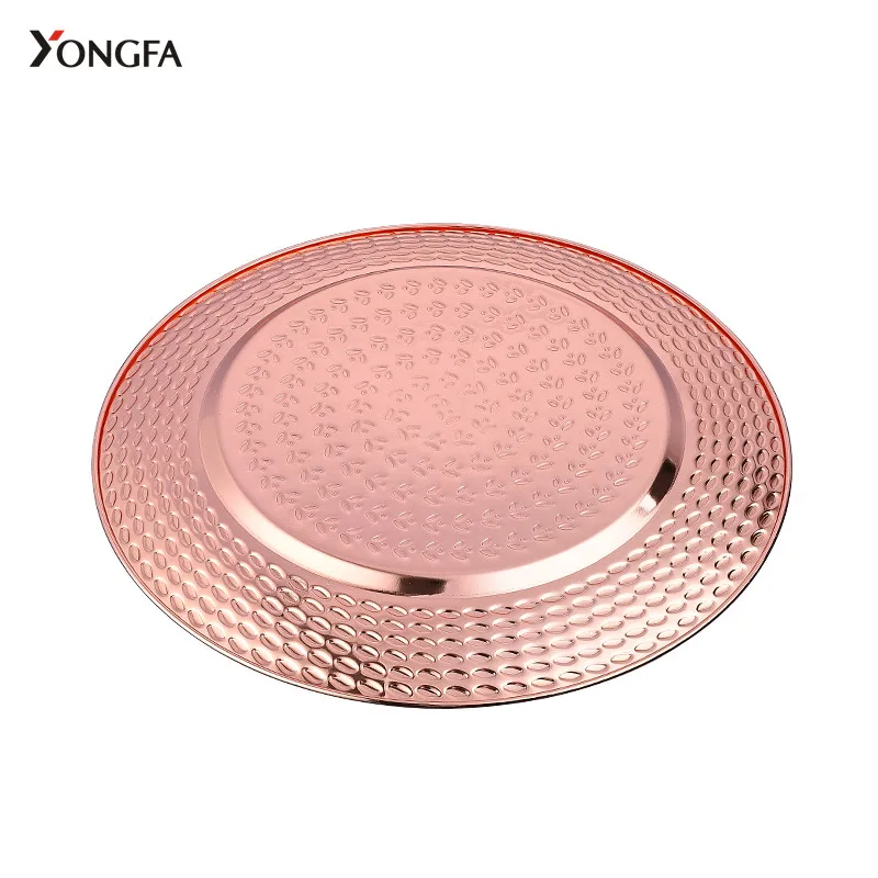 Wholesale 28cm metal tray stainless steel plate Dinner Plates Food Dishes&Plates For Dining