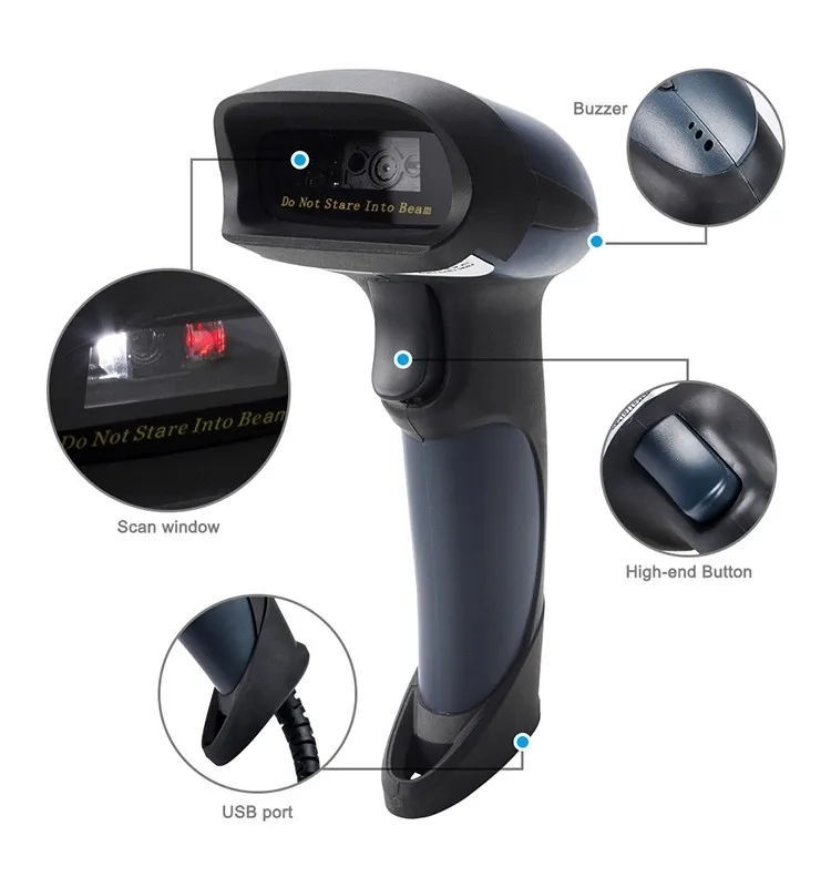 Сканер штрих-кода для супермаркета POS-система от производителя беспроводной/USB 1D/2D сканер считыватель оплаты