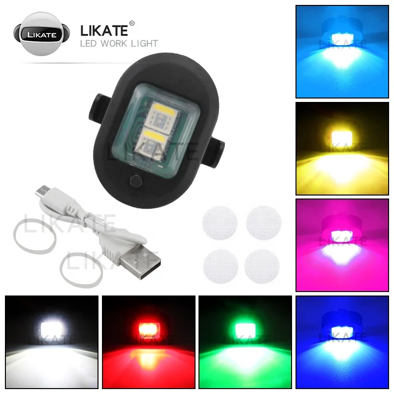 Anti-collision Warning Light Rc Drone Led Flash Position Wing Aircraft Airplane Helicopter Diy Parts Usb Charging Cables
