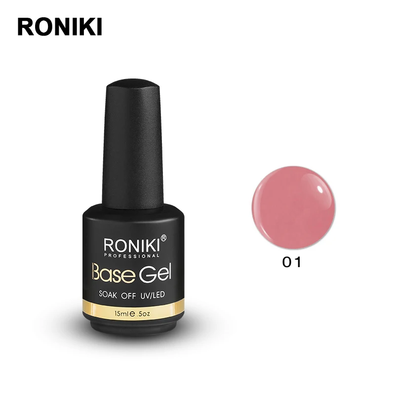 RONIKI Camouflage Nail Rubber Base UV Gel Polish Wholesale Private Label Colors Rubber Base Coat