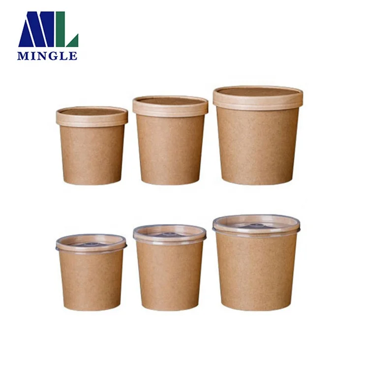 
Vasos Biodegradables Kraft Paper Soup Cup Cardboard Cups 