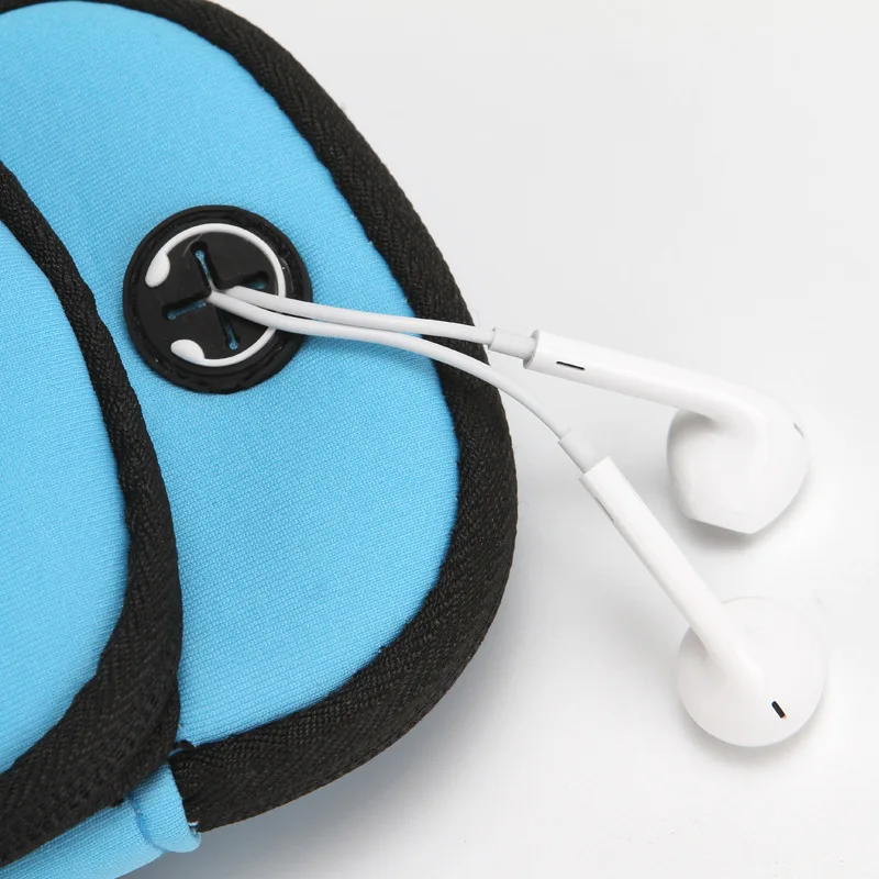 Custom patch label logo Sew On Brand Embroidery Patches Running Gym Pouch Phone Holder Arm Bag