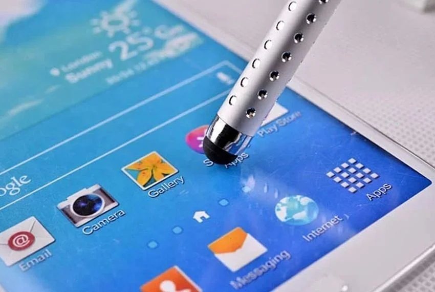 Metal Retractable Three Links Capacitive Diamond Touch Screen Stylus Pen Extendable Touch Pencil For Smart Phone Tablet