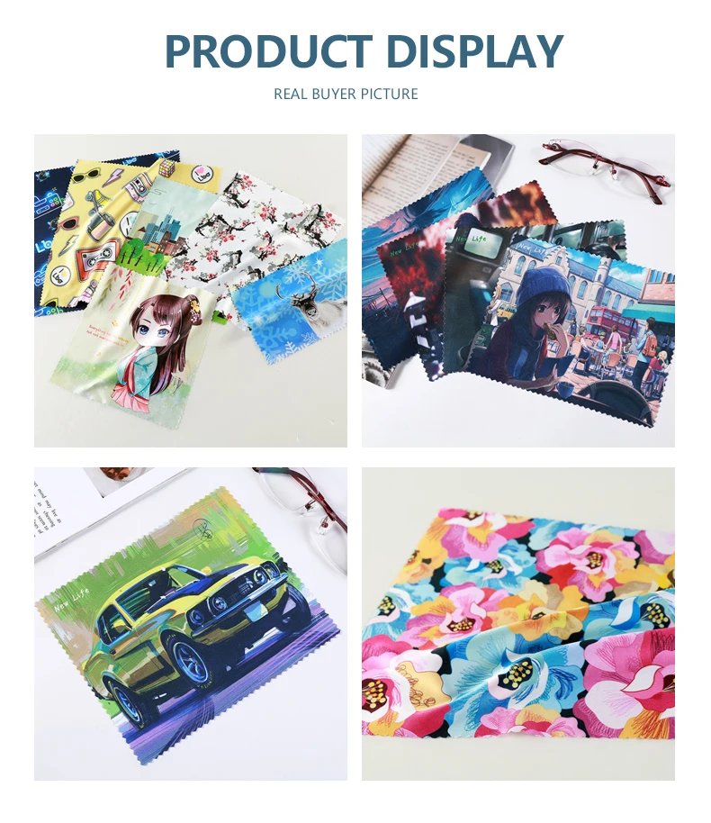 Hot selling Microfiber  glasses cleaning cloth zigzag cut Remove Dirt Dust Microfiber Cloth for Glasses