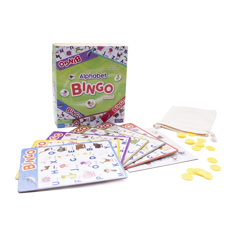 OEM Factory Wholesale customized logo bingo cards paper game bingo board game set for family