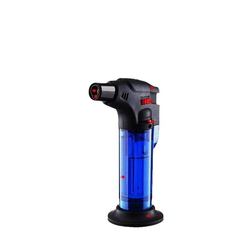 home cigar welding spray gun Inflatable lighter wind straight blue flame aromatherapy Igniter