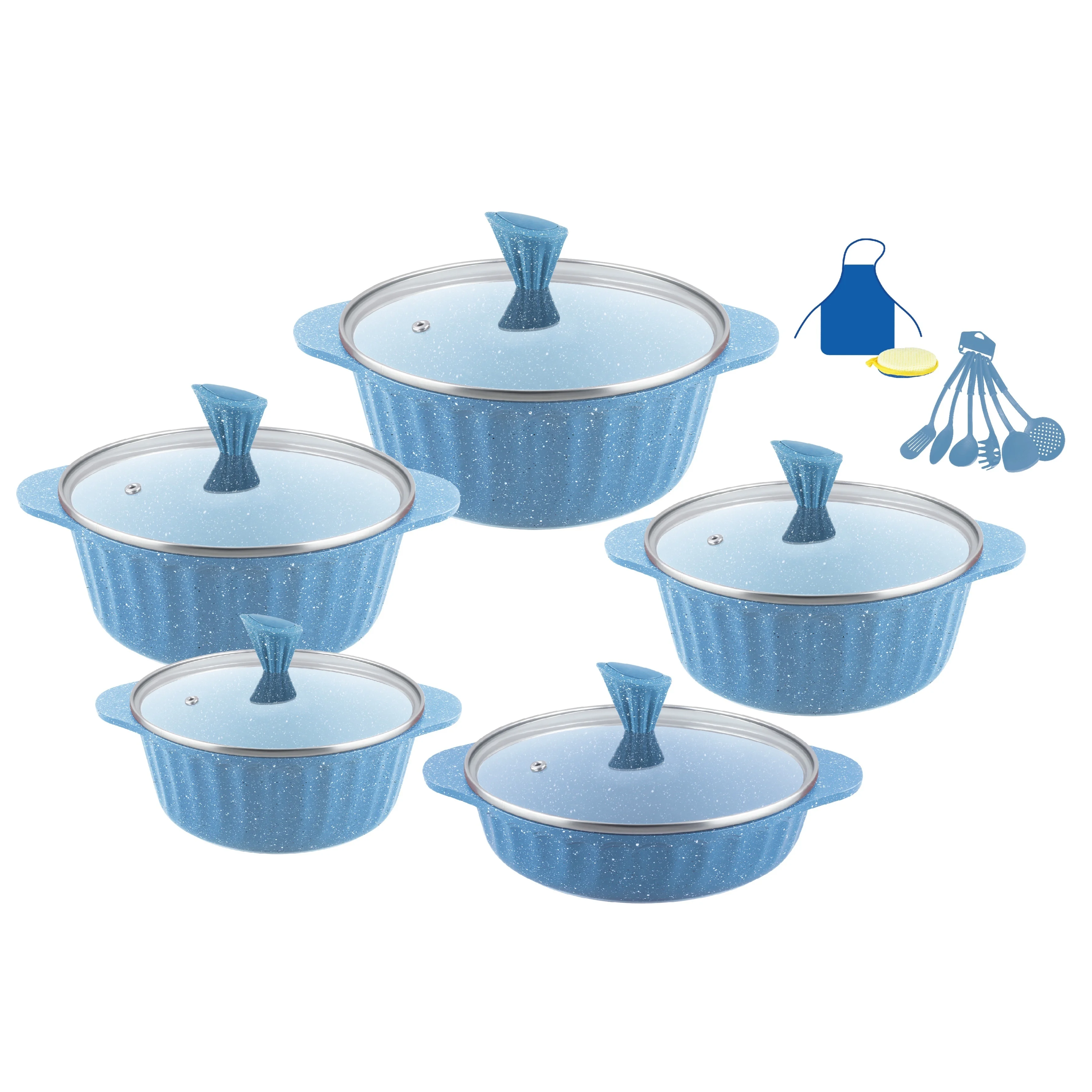High quality Pots and pans cookware Aluminum Alloy nonstick casserole sets