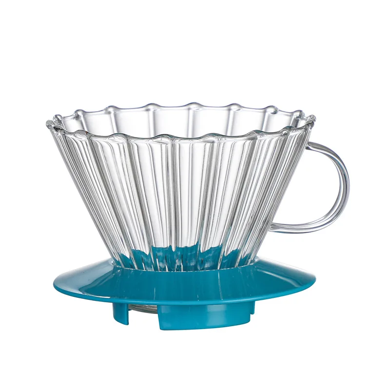 Glass Coffee Dripper Pour Over Coffee Funnel Dripper Coffee Cone Brewer Filter
