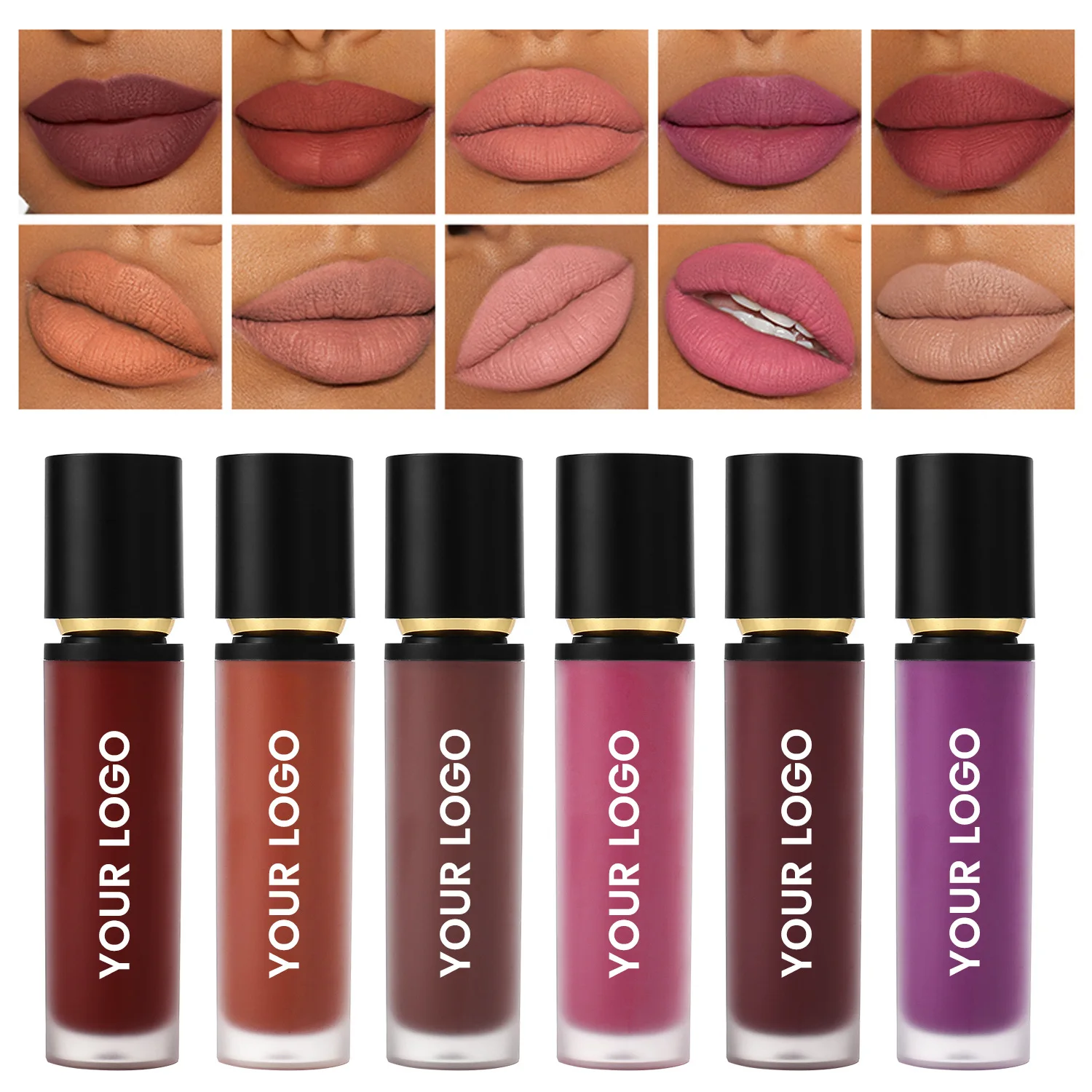 Wholesale Supplies 48 Shades Lip Professional Round Tube Stick Customize Logo Volumizing 8.4g Glitter Lipgloss