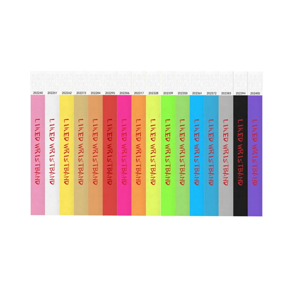 tyvek wristband 20x255mm with Series Numbers printing Event Festival Party WristBand