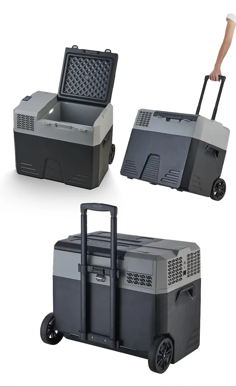 42L Portable Car Fridge Battery dc compressor refrigerator portable plastic mini fridge freezer for car camping