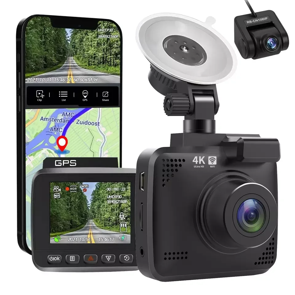 Best-selling Gps Dvr 3-inch Dash Cam 2k FHd Dual lens Car Camera Dvr Video Recorder Wifi Dashcam