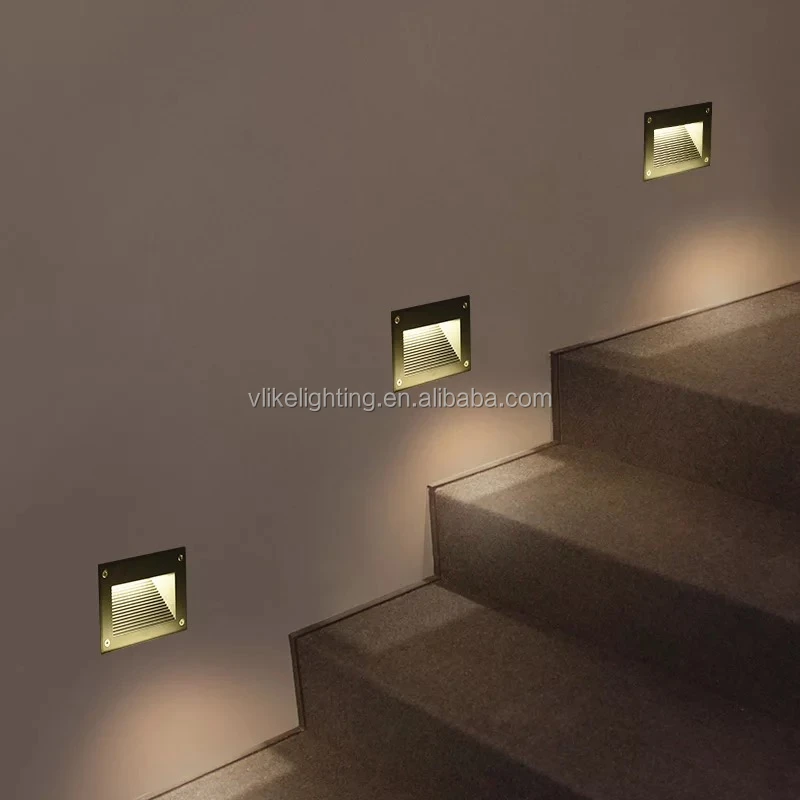 3W LED Step Wall Light Underground Landscape Lamp IP67 Stairs Decks Door Side Hallway Doorway Paths Garden Floor Lighting