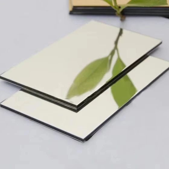 Customizable Size Mirror Surface Aluminium Composite Material (ACM) Decorative Wall Board Industrial Fireproof Building Factory
