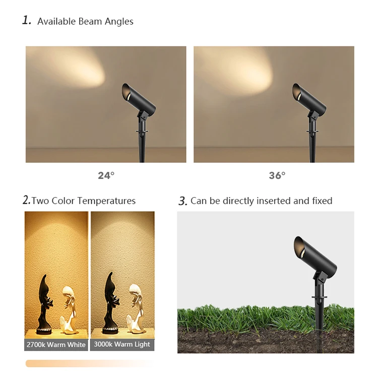 LEDOUX Modern Outside Anti-dazzle Landscape No Stroboscopic Lighting Outdoor Color Optional 3W 5W Led Spot Lamp