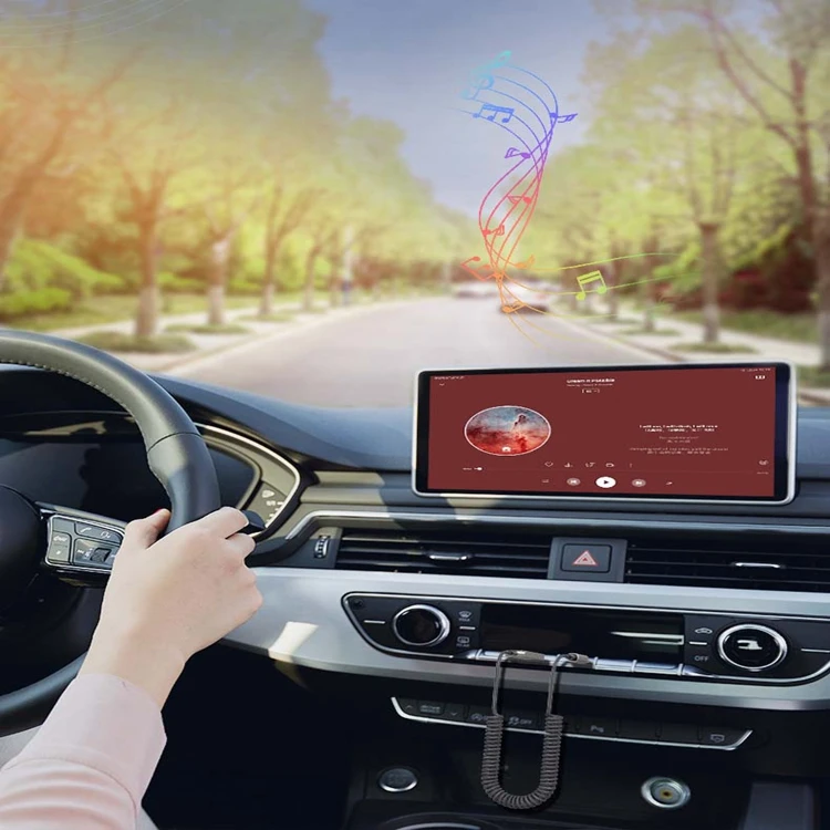 New Model Bt 5.1 Adapter Receiver for Car Kit Audio Cable BT Handsfree Built-in Microphone for Hands-free Car Kits